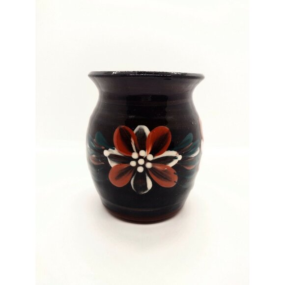 Haseley Manor Redware Studio Art Pottery Floral Vase Isle of Wight Vintage 4in - Picture 1 of 4